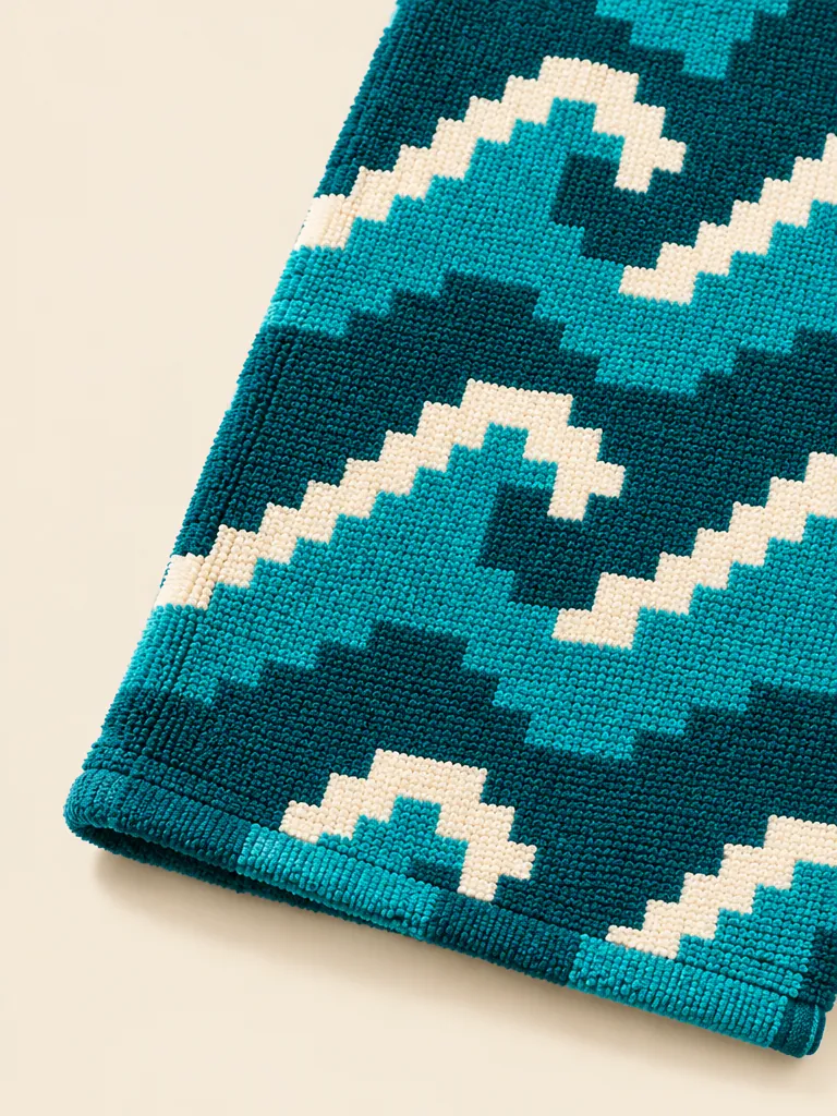 8-Bit Swell × Grout Glitch Split Beach Towel, close-up detail