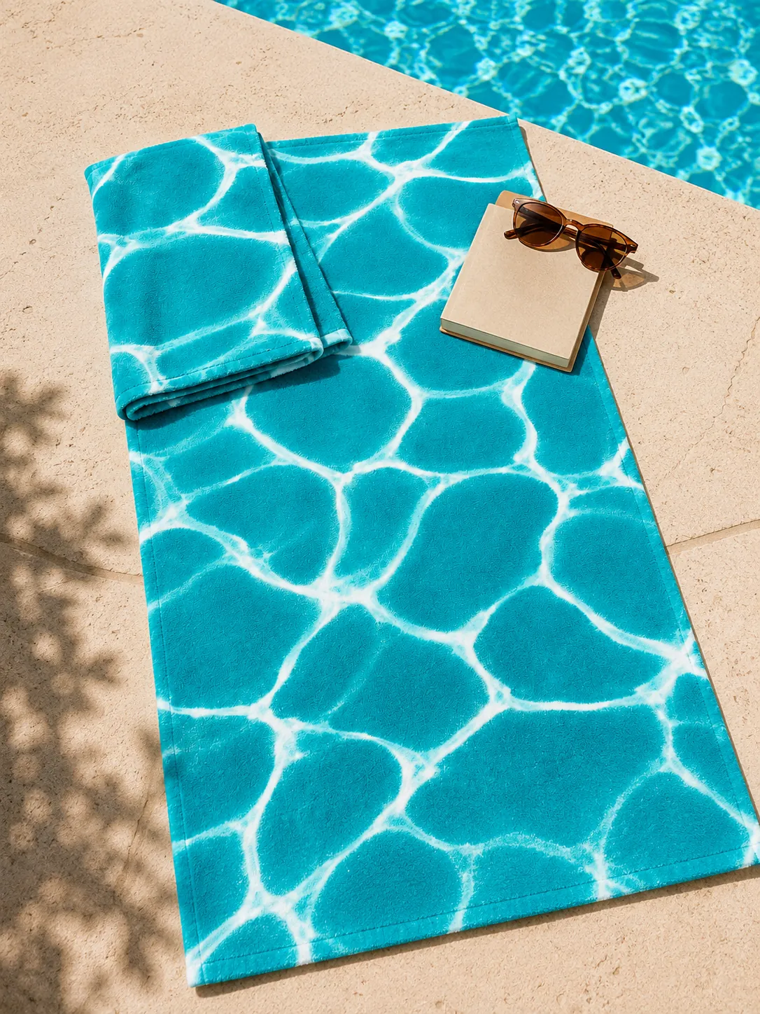 Big Ripple Beach Towel in use at the pool