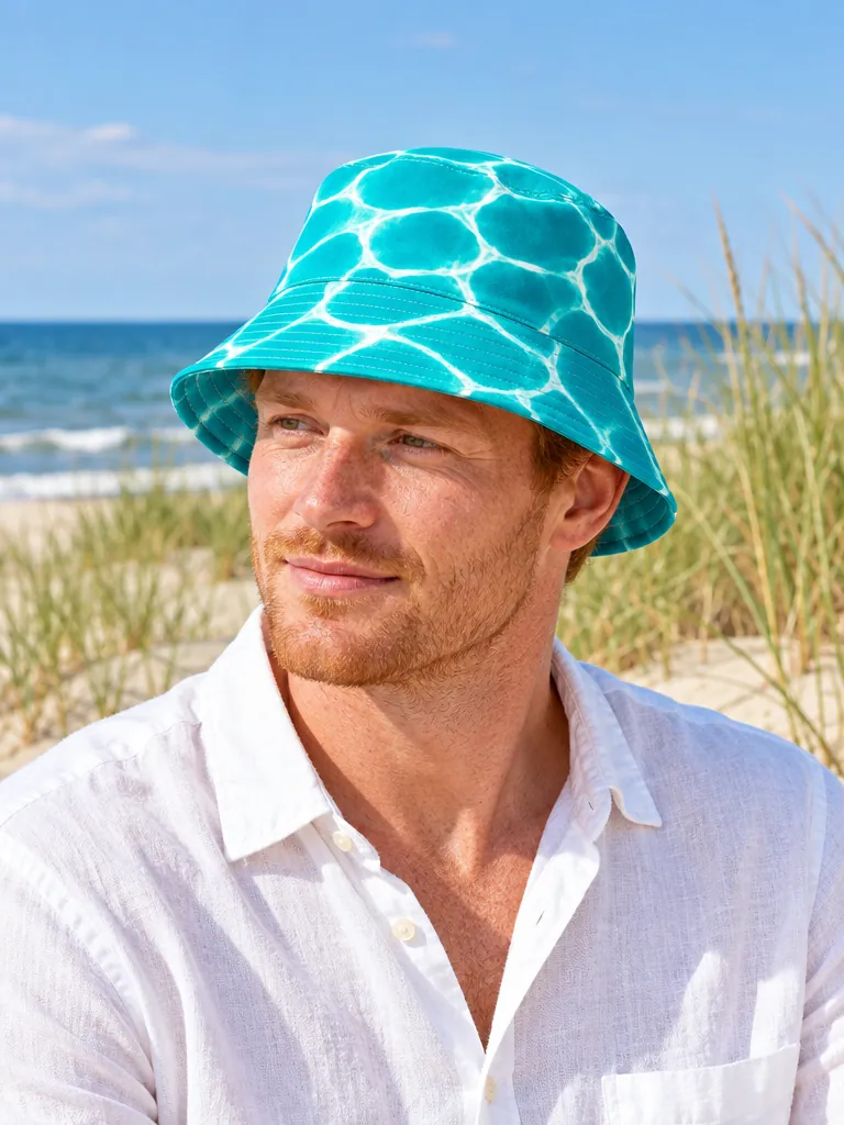 Big Ripple Bucket Hat, worn at the pool