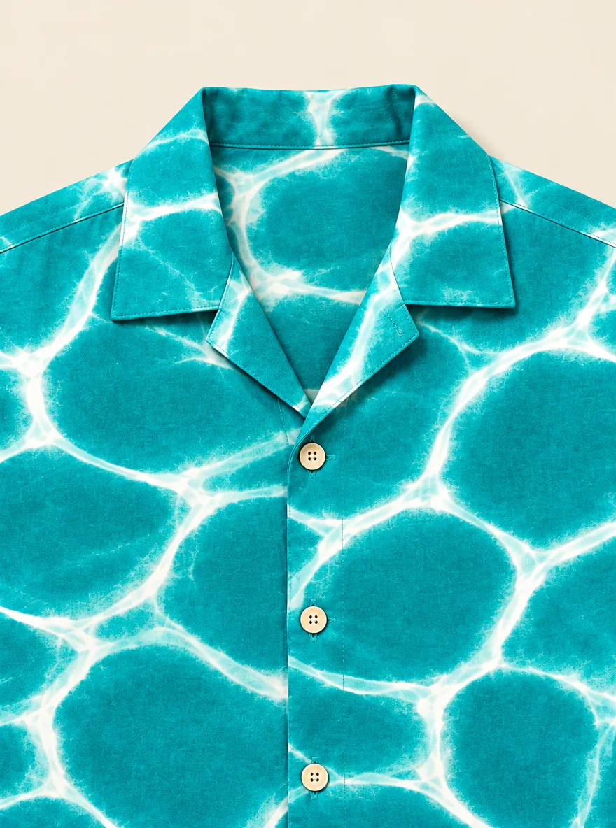 Big Ripple Long-Sleeve Camp Shirt, close-up detail