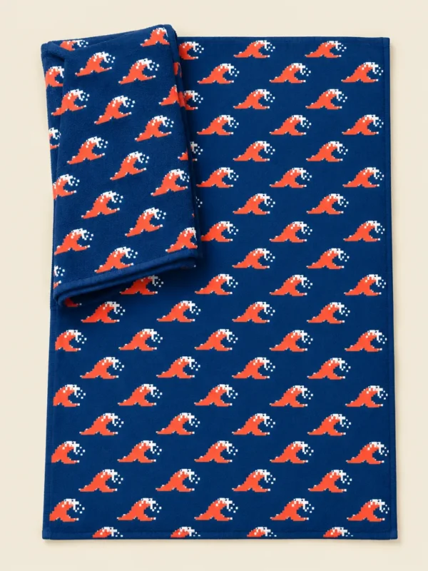 Dither Break Beach Towel, flat-lay product photo