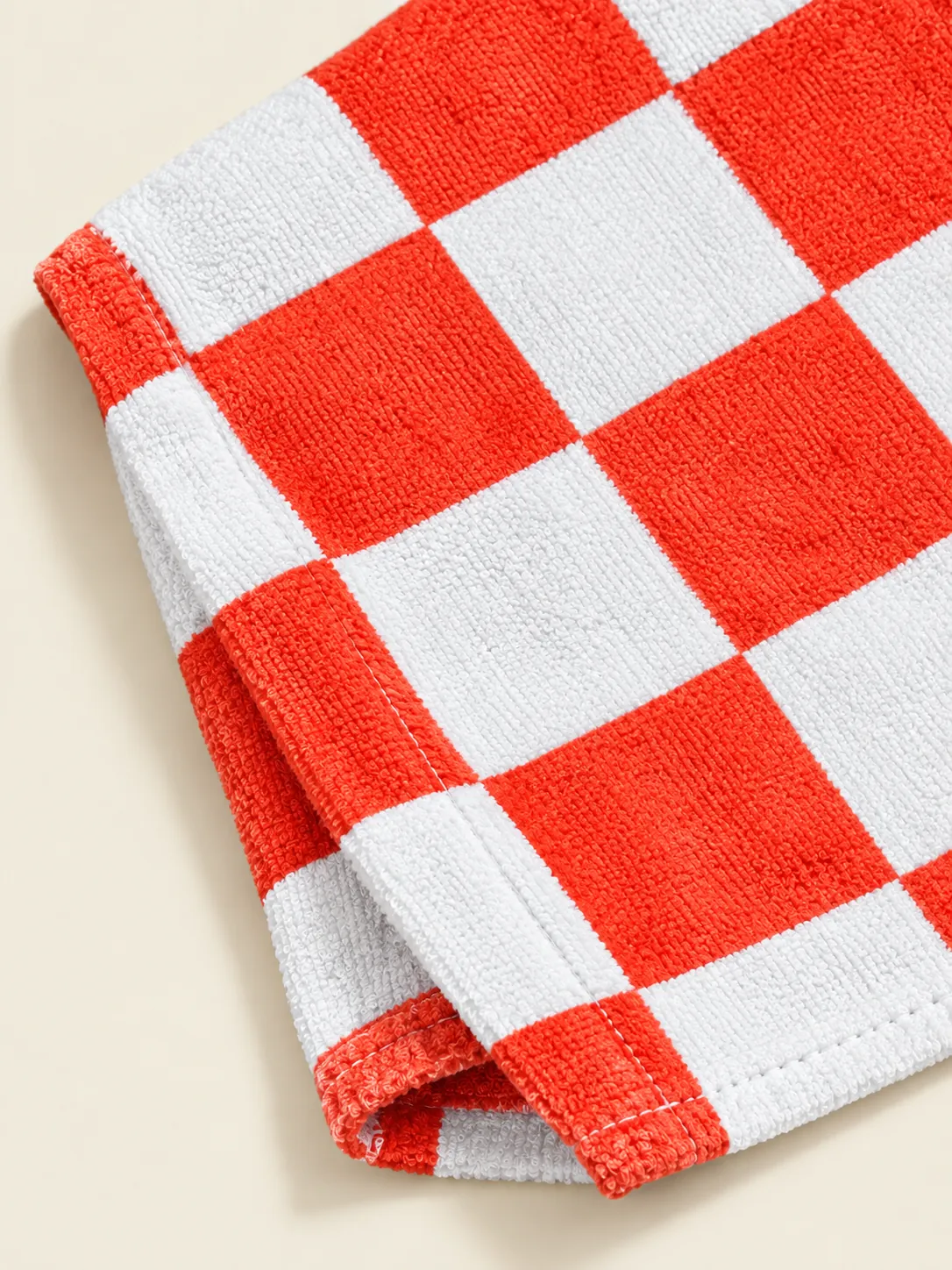 Kiosk Check Beach Towel, close-up detail