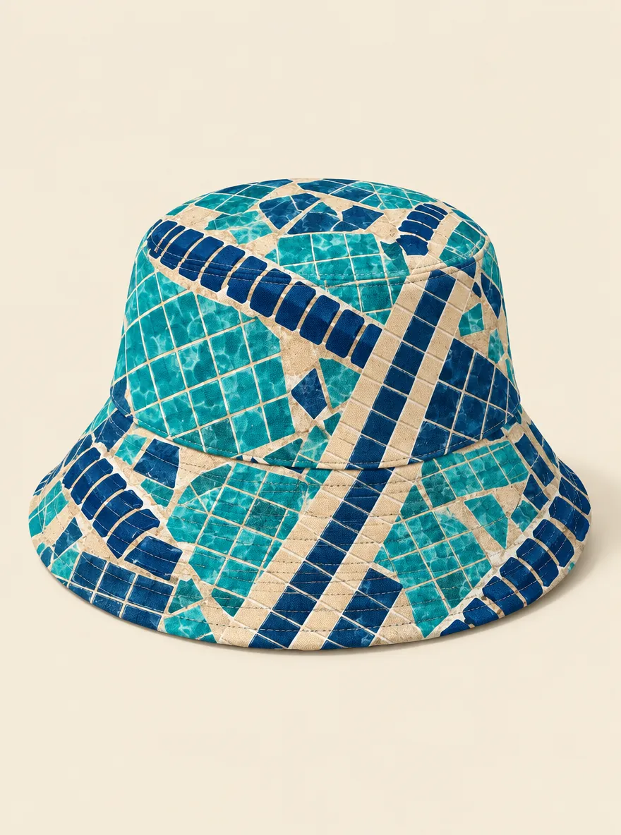 Lane Mosaic Bucket Hat, flat-lay product photo