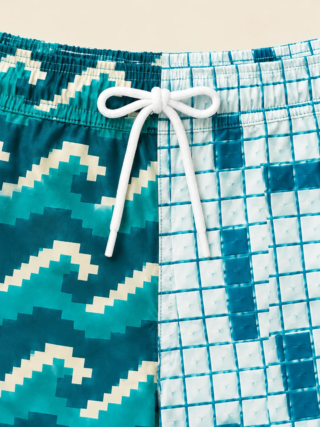 The Cannonball Split Swim Short, close-up detail