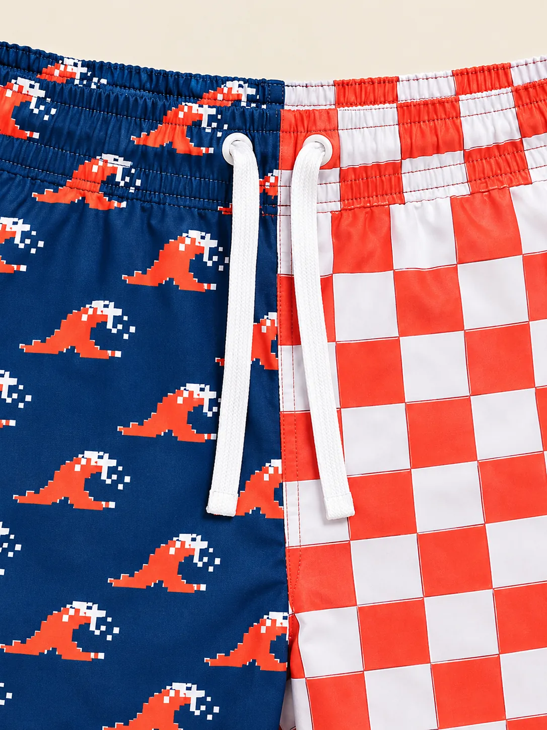 The Deep End Split Swim Short, close-up detail