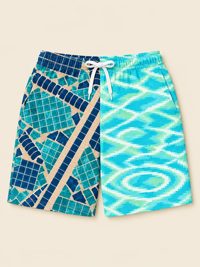 The Diving Board Split Swim Short, flat-lay product photo