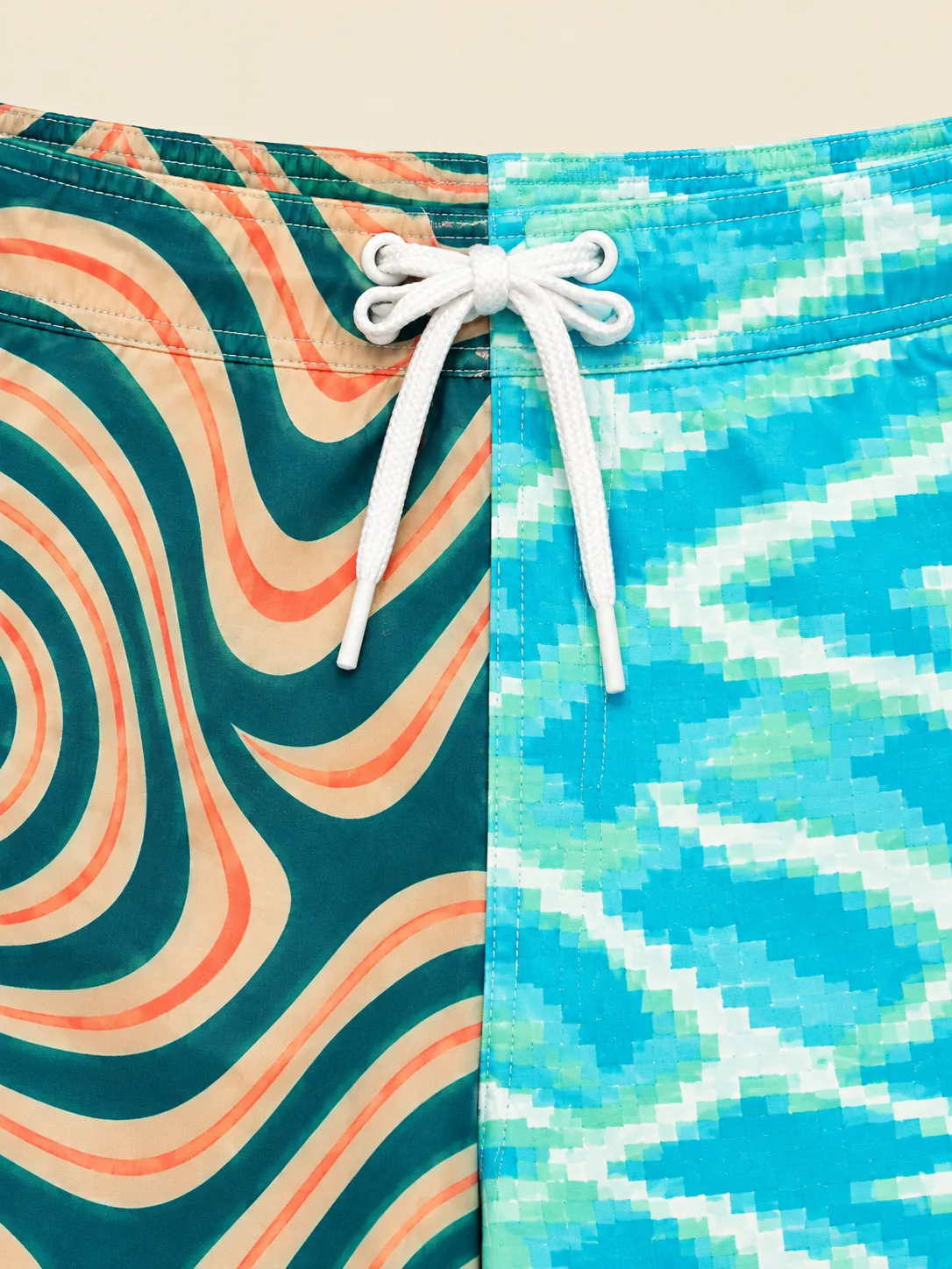 The Floatie Split Board Short, close-up detail