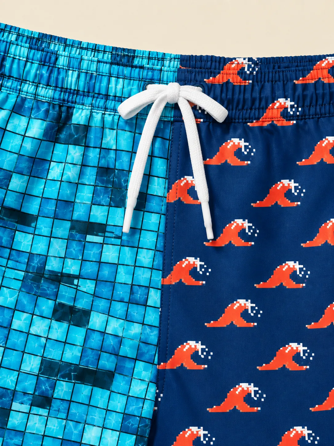 The Lane Hog Split Swim Short, close-up detail