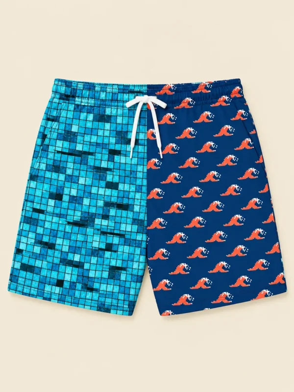 The Lane Hog Split Swim Short, flat-lay product photo