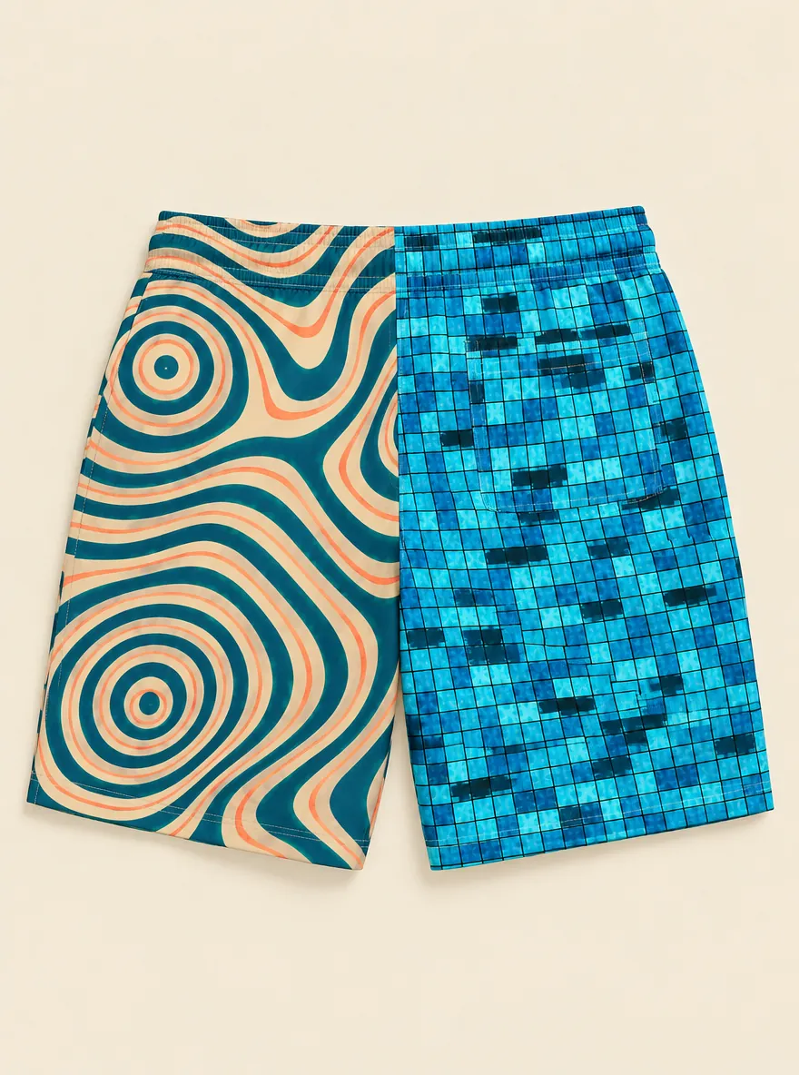 The Last One In Split Swim Short, back view