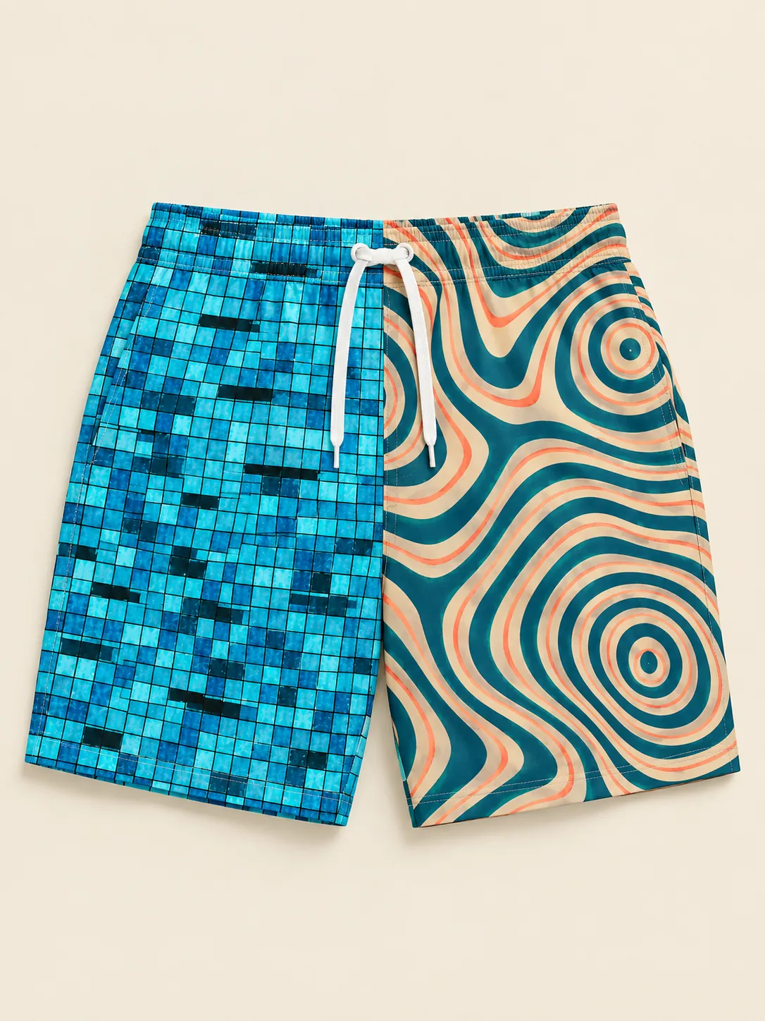 The Last One In Split Swim Short, flat-lay product photo