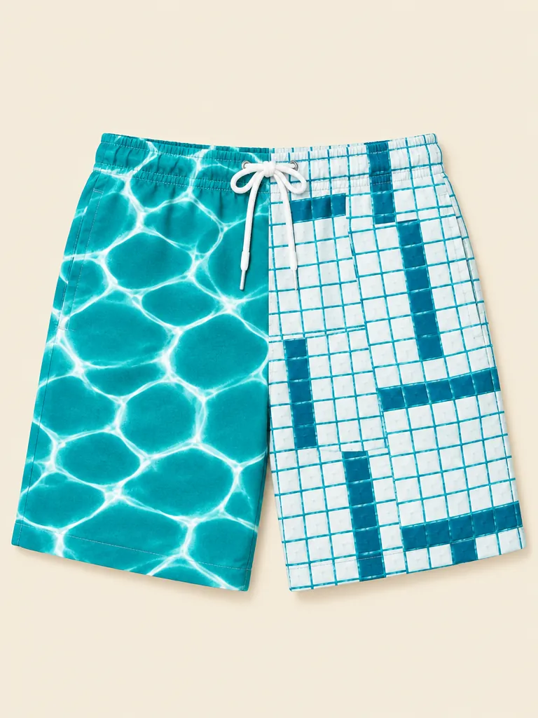 The Lilo Split Swim Short, flat-lay product photo
