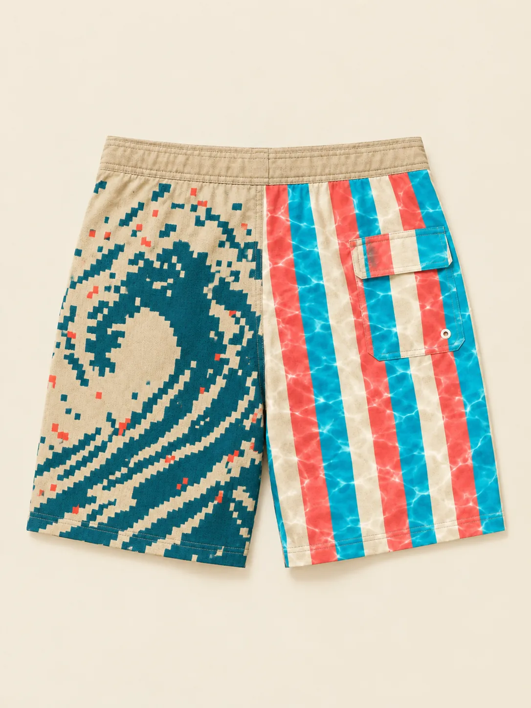 The Pencil Jump Split Board Short, back view