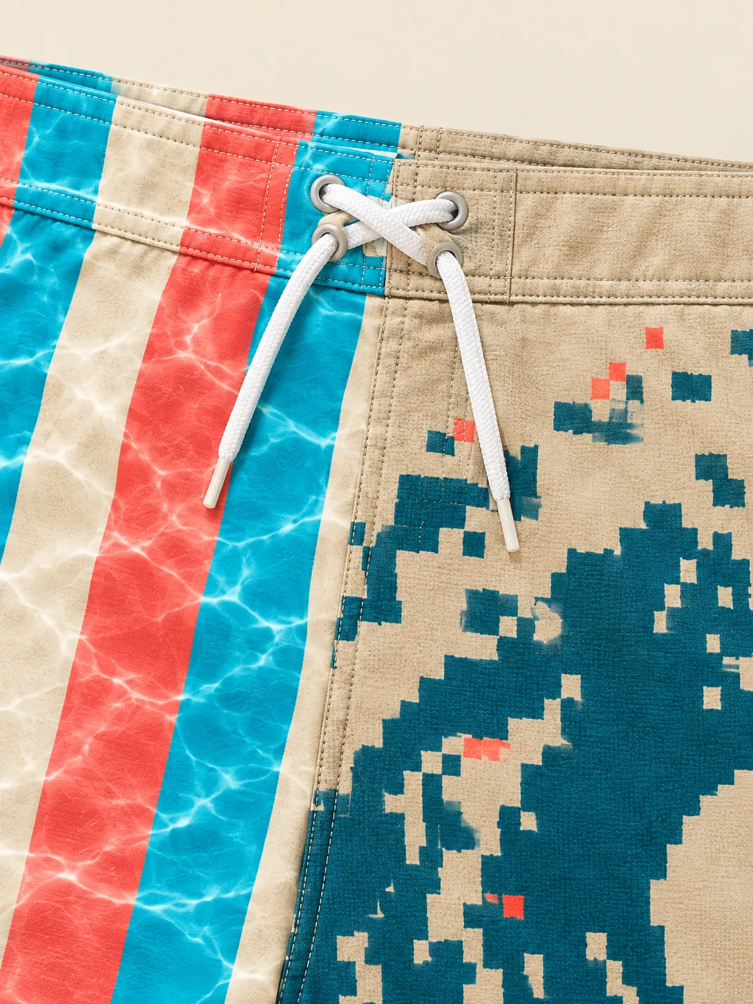 The Pencil Jump Split Board Short, close-up detail