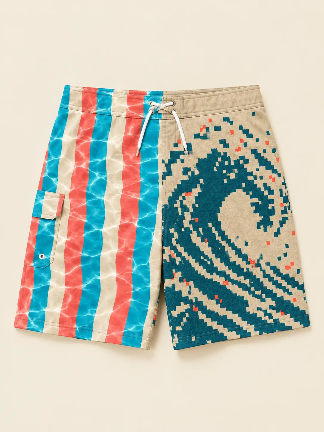 The Pencil Jump Split Board Short, flat-lay product photo