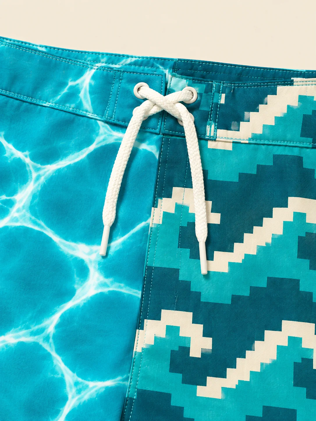 The Pool Party Split Board Short, close-up detail