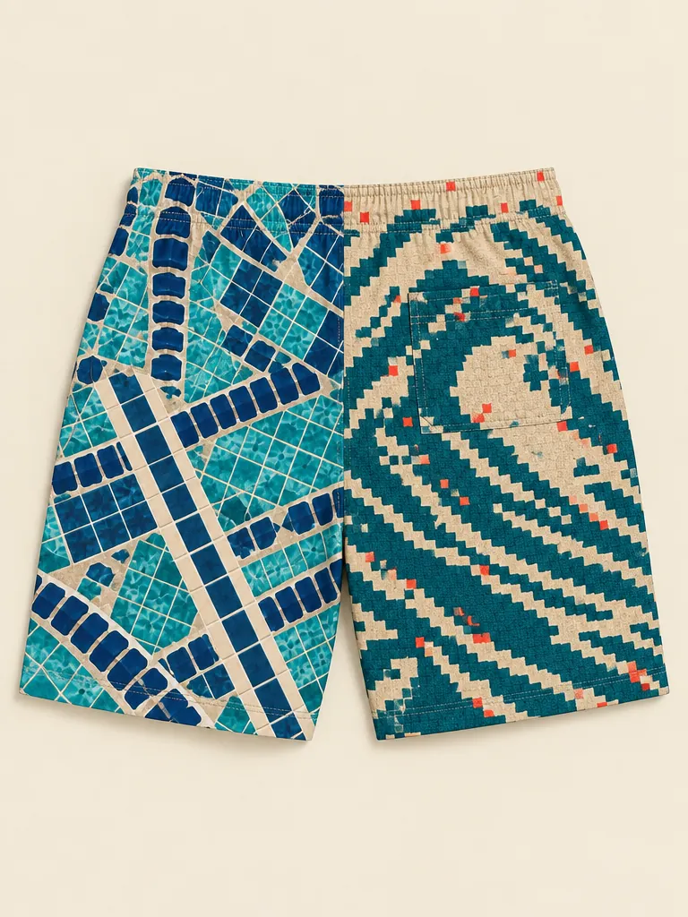 The Shallow End Split Swim Short, back view