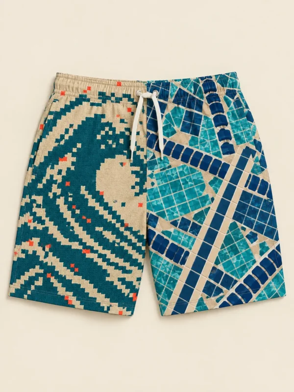 The Shallow End Split Swim Short, flat-lay product photo