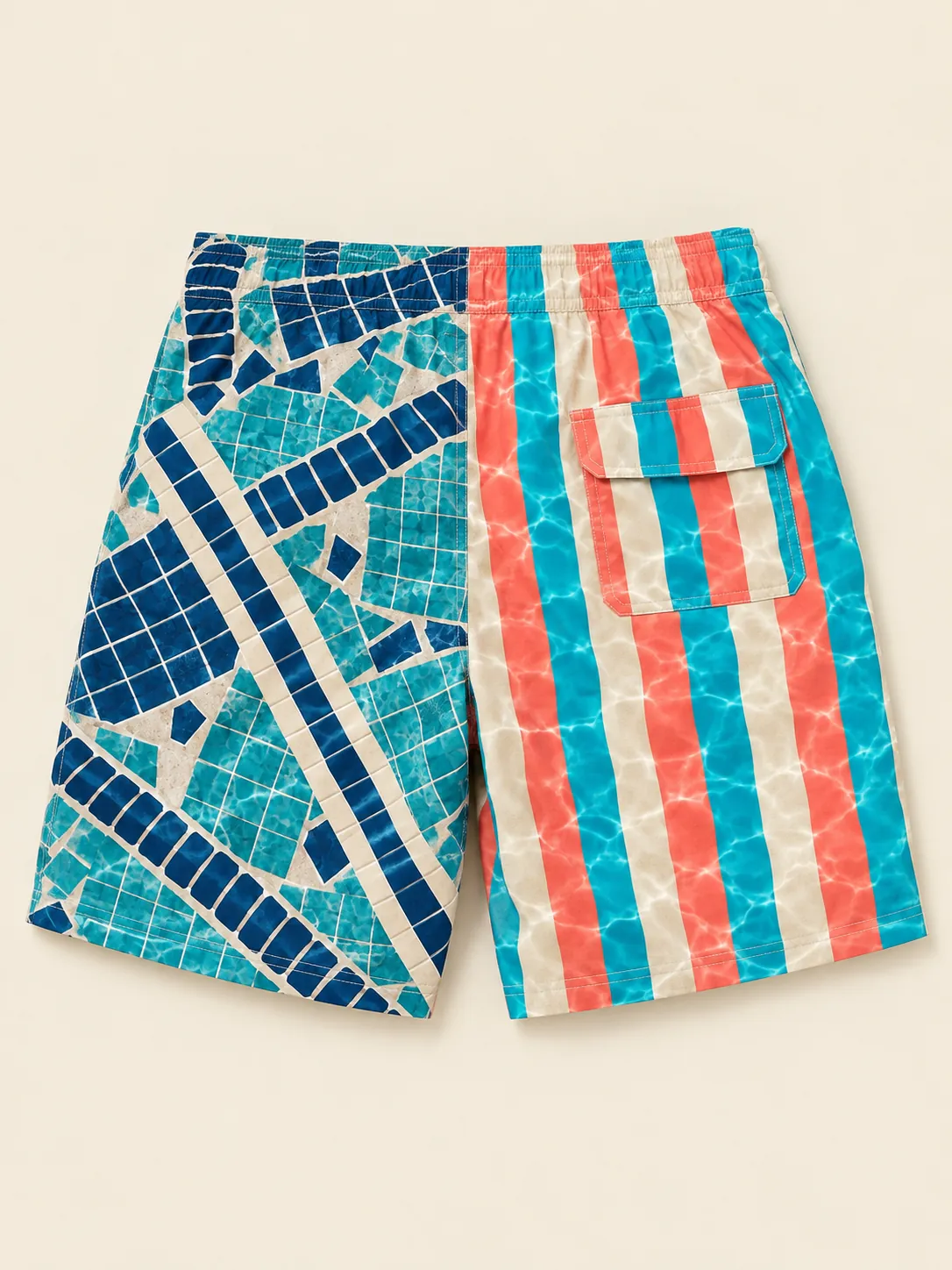 The Snack Bar Split Swim Short, back view