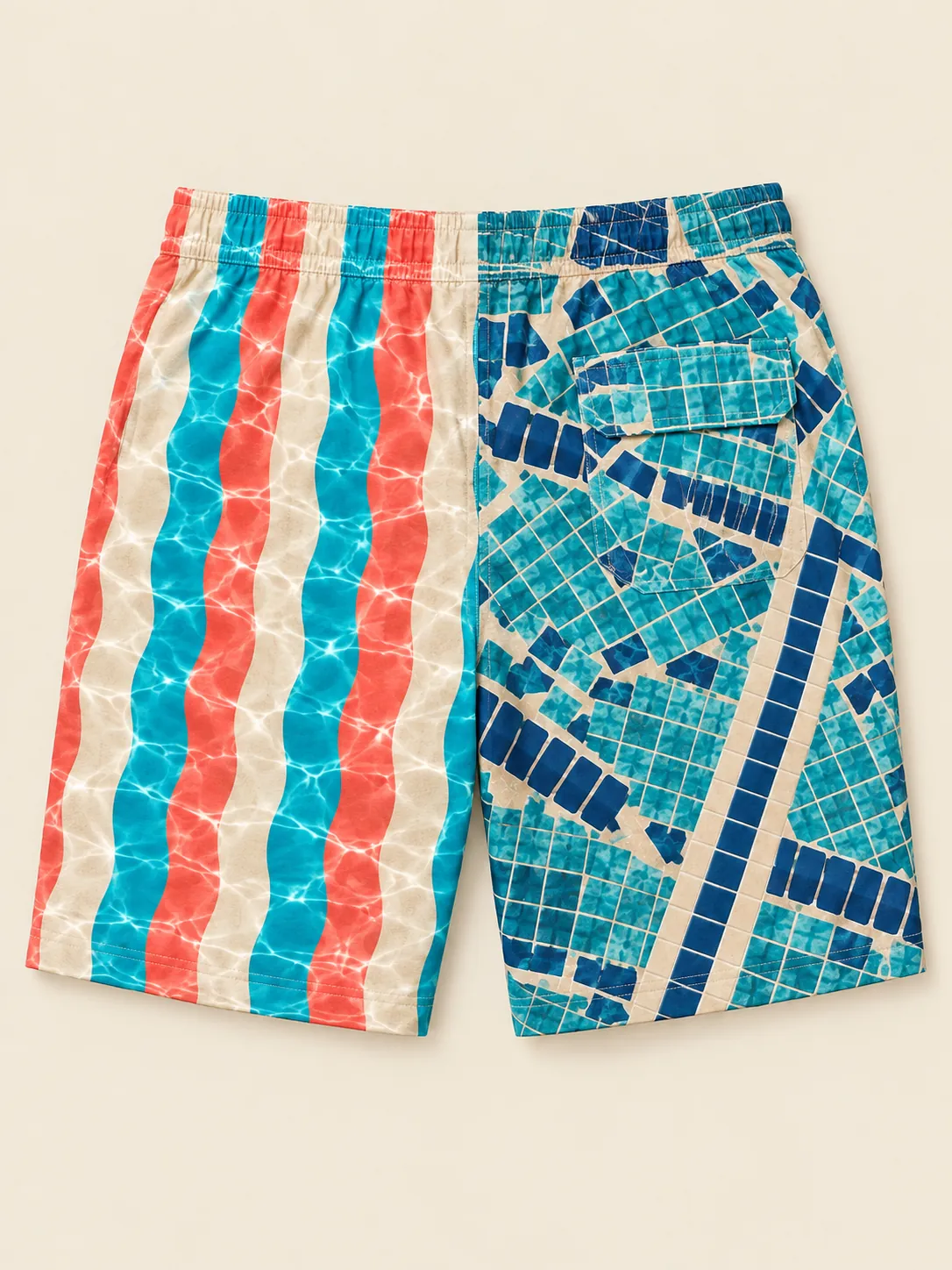 The Splash Zone Split Swim Short, back view