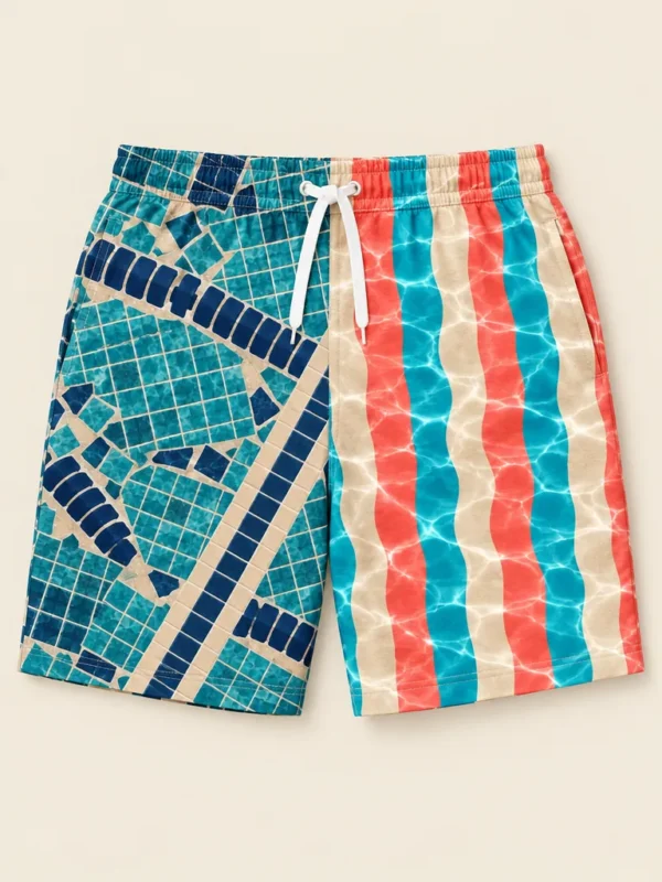 The Splash Zone Split Swim Short, flat-lay product photo