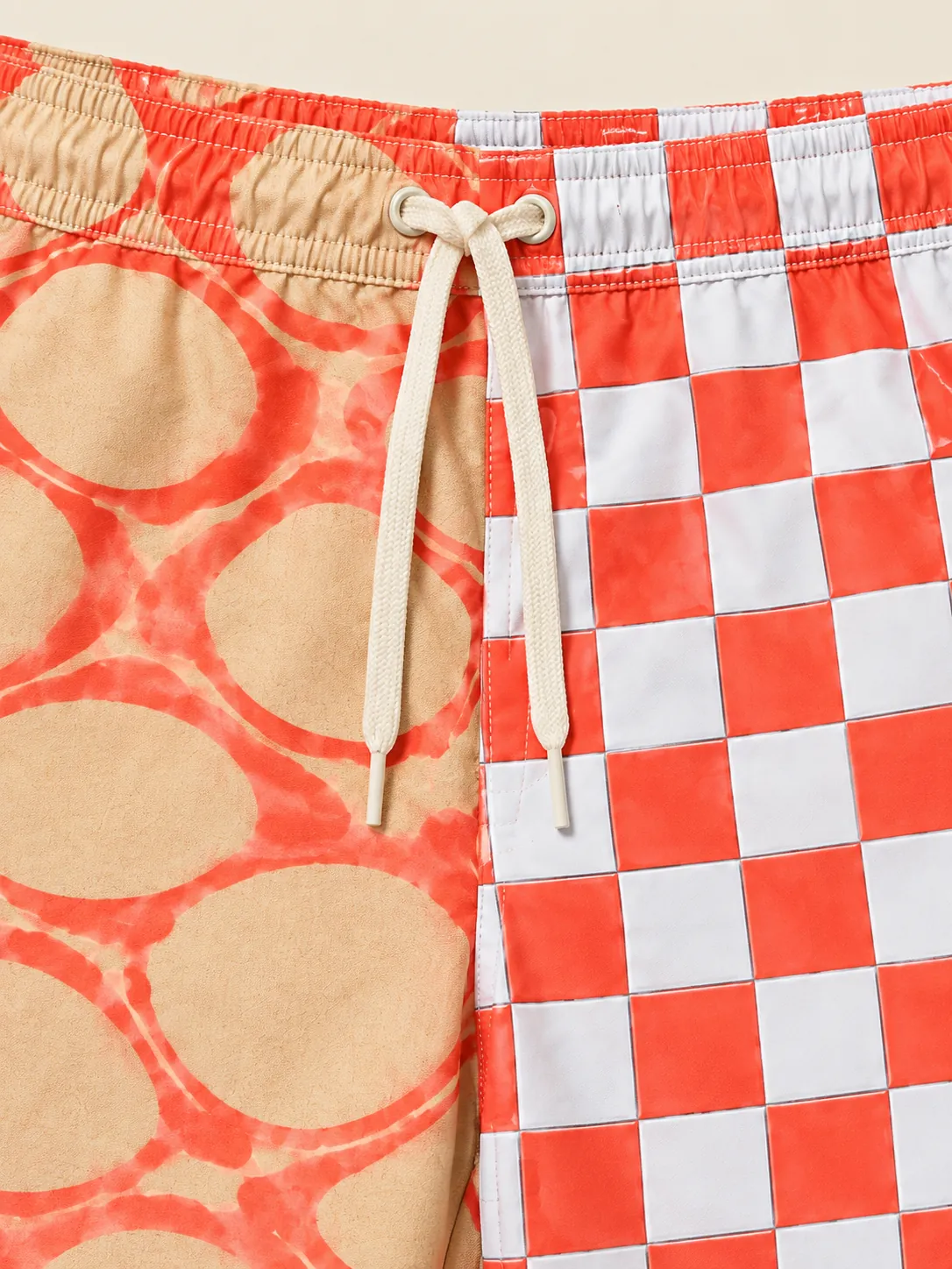 The Sun Lounger Split Swim Short, close-up detail