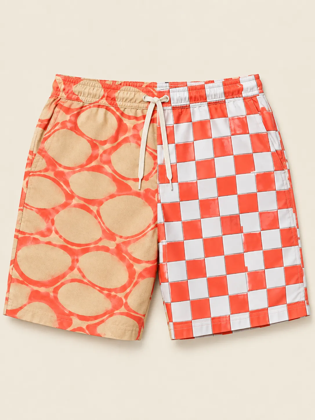 The Sun Lounger Split Swim Short, flat-lay product photo