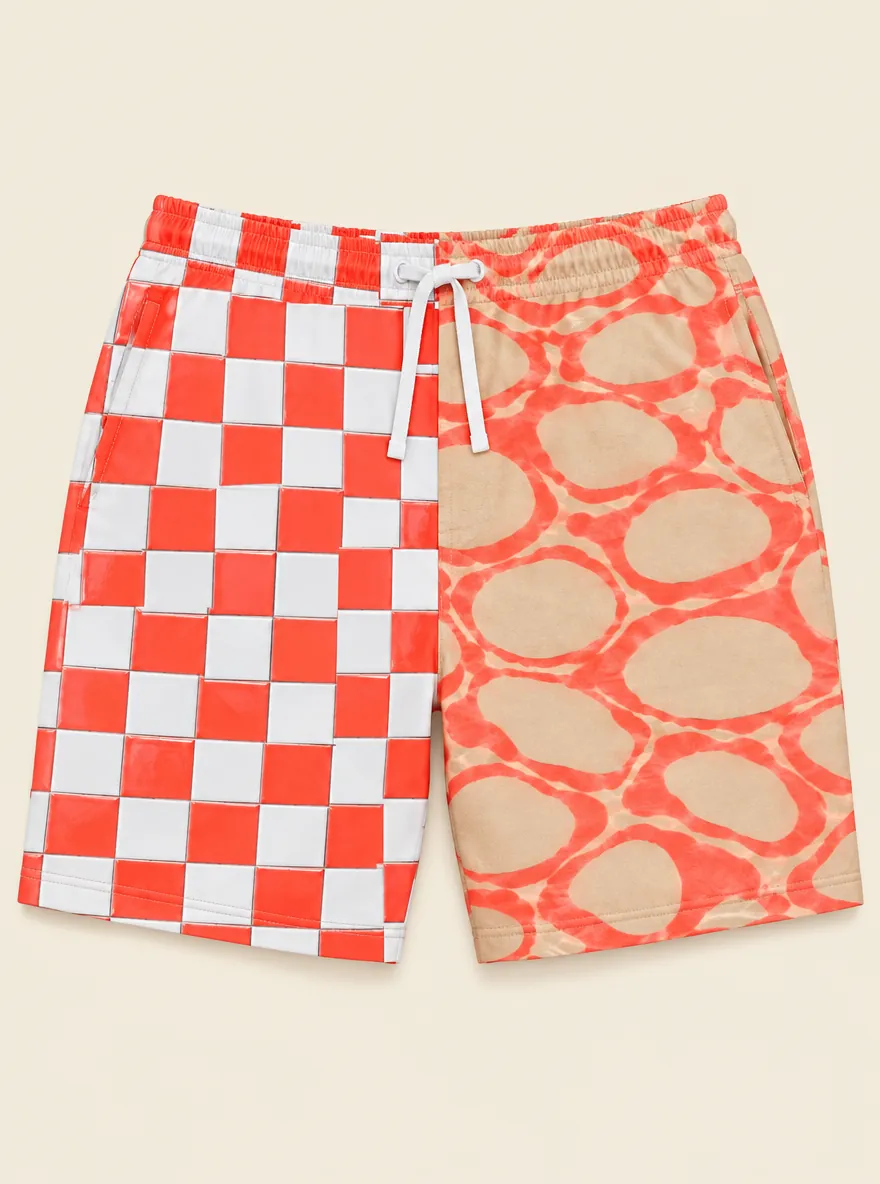 The Towel Claim Split Swim Short, flat-lay product photo