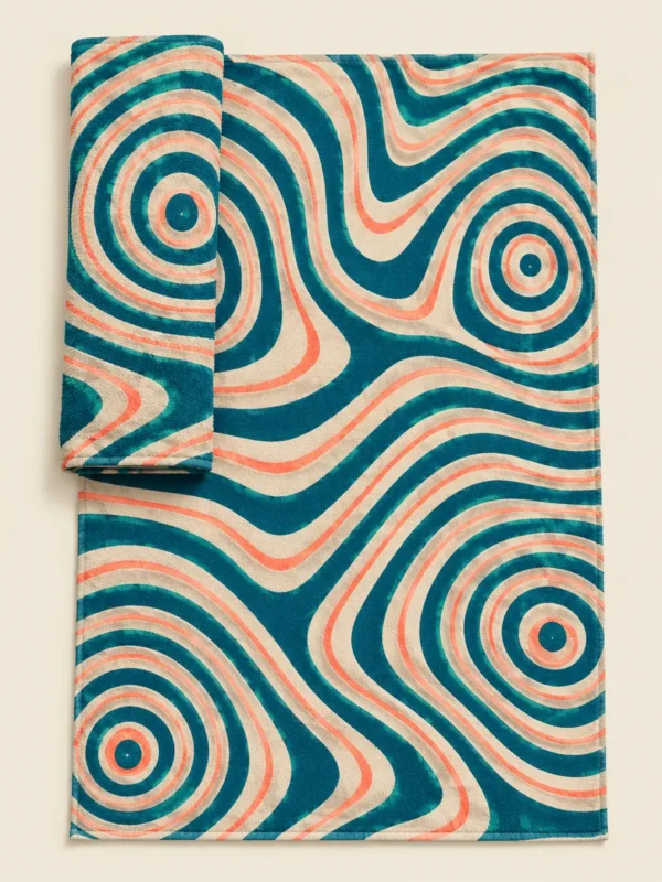 Wobble Beach Towel, flat-lay product photo