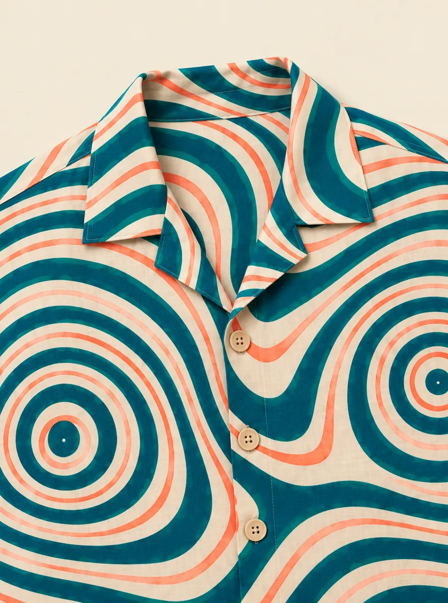 Wobble Camp Shirt, close-up detail